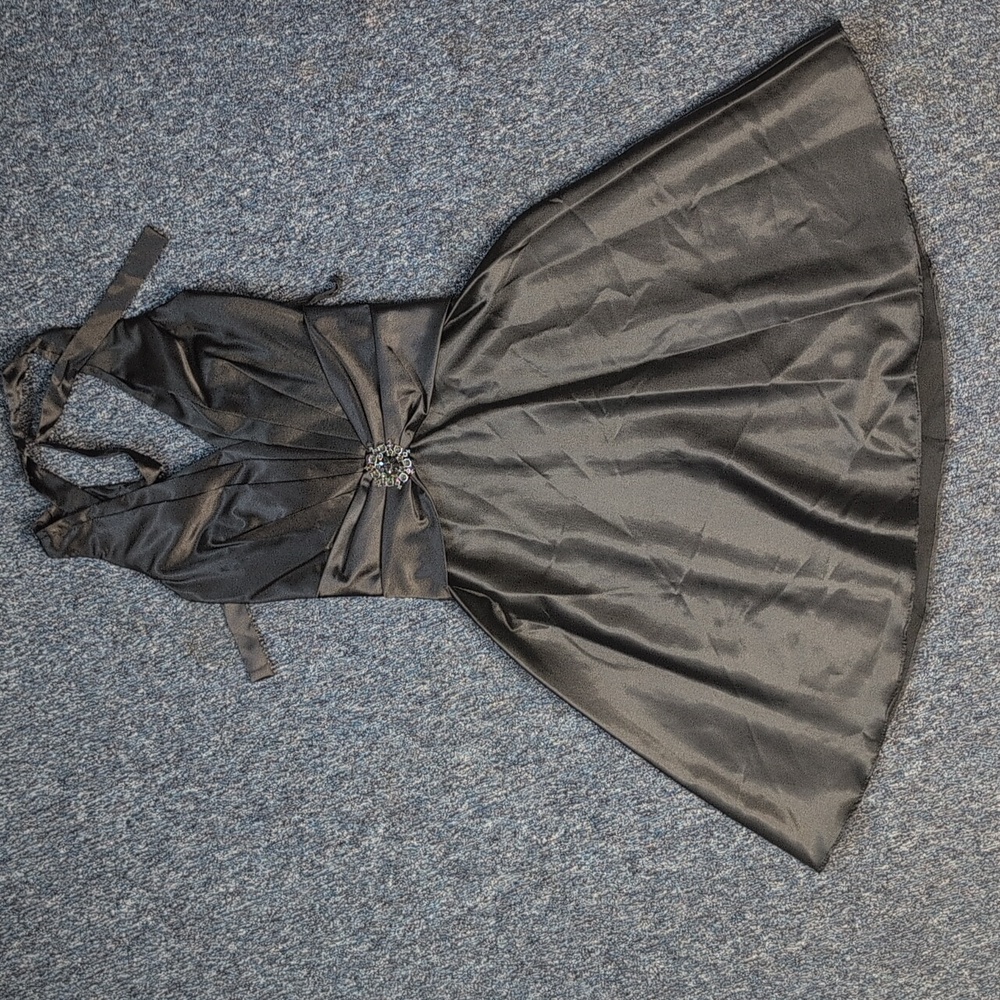 Fiesta Satin Halter Cocktail Dress
